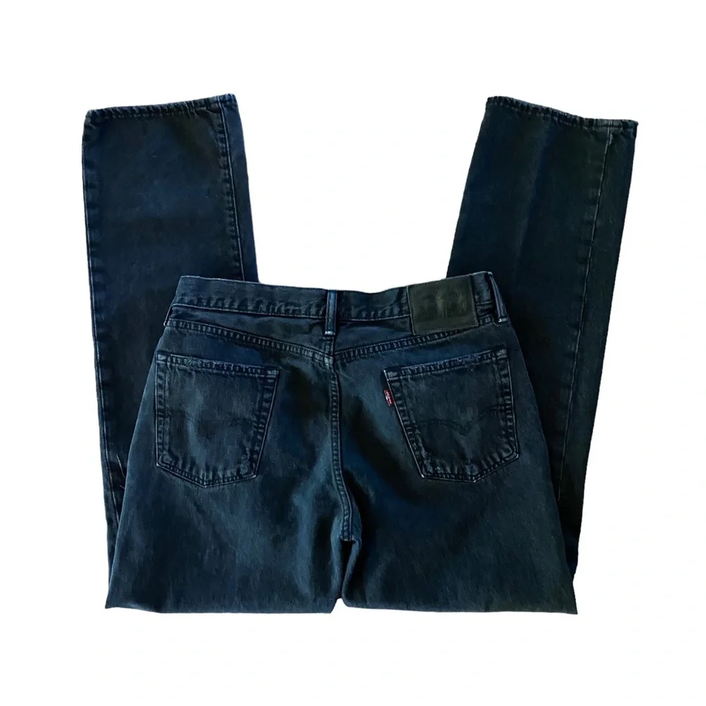 Men’s Levi’s 514 Straight Fit Black Distressed Jeans Size 33 x 32 - Picture 3 of 12